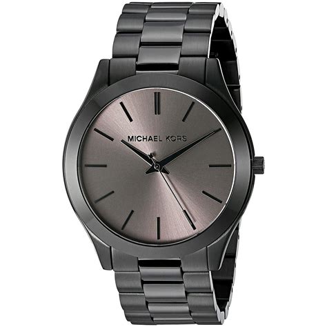 michael kors slim runway watch black stainless steel|Michael Kors slim runway smartwatch.